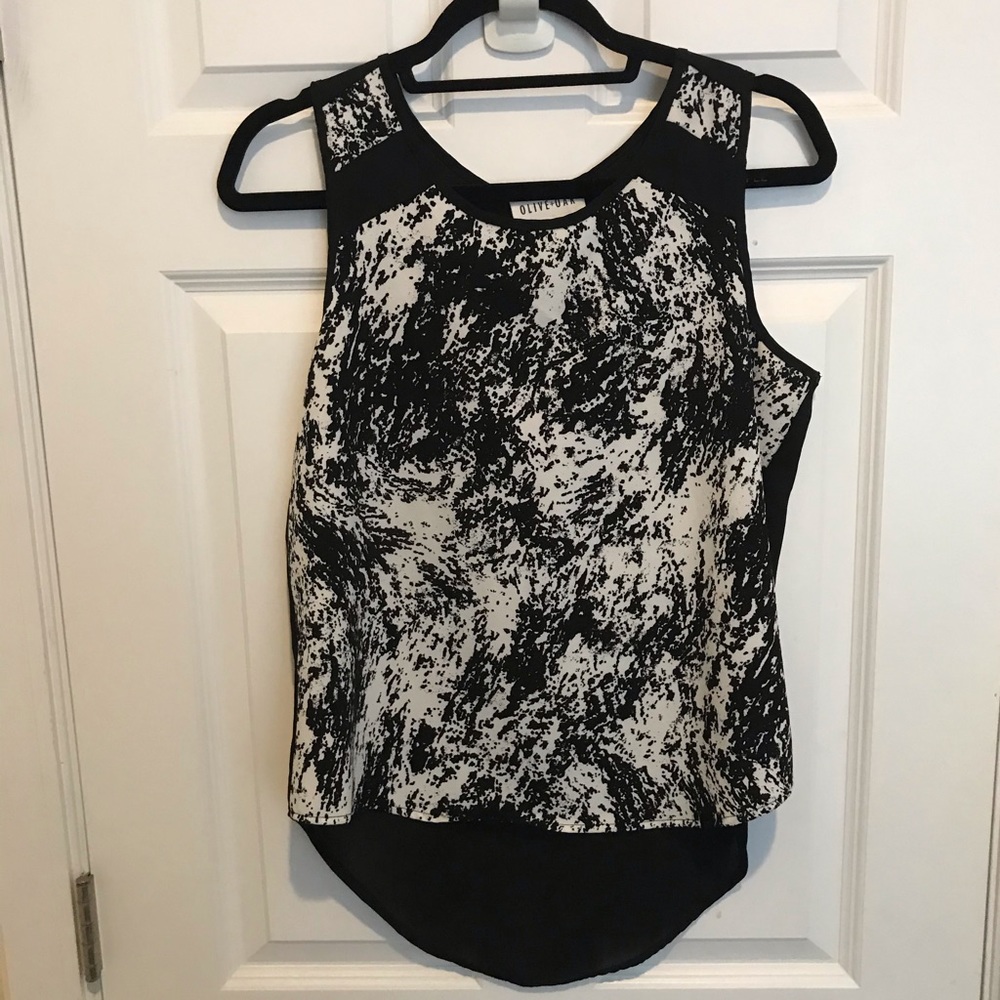 OLIVE & OAK Black & White Marble Tank